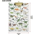 thumbnail image 2 of FMSHPON Dinosaurs Alphabet Clipboard Hardboard Wood Nursing Clip Board and Pull for Standard A4 Letter 13x9 inches, 2 of 7