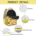 thumbnail image 4 of White Sunflower Backpack for School,Cute School Bag,Schoolbag with Adjustable Shoulder Straps & Padded Back,15.3"x11"x6.7", 4 of 6
