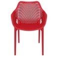 thumbnail image 3 of Compamia Air TG Chaise de Salle à Manger d'Extérieur pour Patio avec Accoudoirs, Rouge, 3 of 10