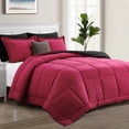thumbnail image 2 of Aisbo Red/Black King Size Comforter Set,3-Pieces Reversible Comforter Set Soft and Lightweight,All Season Down Alternative Bed Comforter with 2 Pillow Shams, 2 of 7