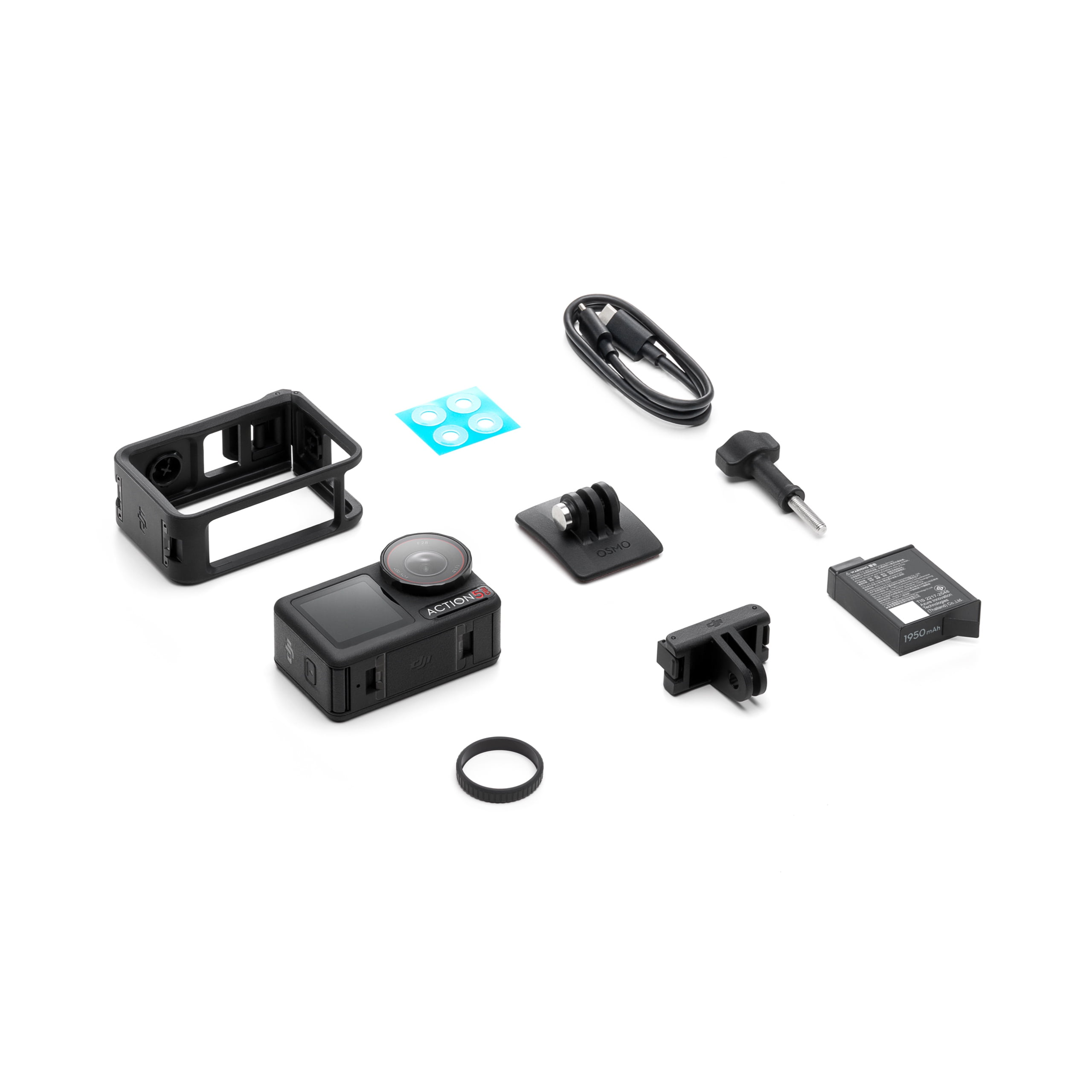 DJI Osmo Action 5 Pro Standard Combo - Action Camera Waterproof with 4K UHD Video, 1/1.3" Sensor, Dual Screens, Stabilization, For Vlogging, Sports & Travel + 64GB Card & 50 Piece Accessory Kit