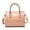 Pink, variant on Shiny Patent Faux Leather Handbags Barrel Top Handle Purse Satchel Bag Shoulder Bag for Women