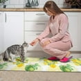 thumbnail image 4 of 2 Piece Yellow Lemon Green Rug Kitchen Rug Set, Decor Kitchen Rugs, Absorbent Non-Slip Washable Floor Mats, Home Indoor Runner Rugs 17"x47"+17"x30", 4 of 7