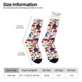 thumbnail image 2 of KLL Colorful Mushrooms (2) Print Cool Socks Men's Women's Crew Socks Funny Crazy Novelty Stockings, 2 of 6