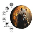 thumbnail image 4 of KLL Maple Forest Panda Pattern 14-17 inch Spare Tire Cover Universal Wheel Protector for Truck SUV Trailer Camping Rv Tire Covers-15 inch, 4 of 6