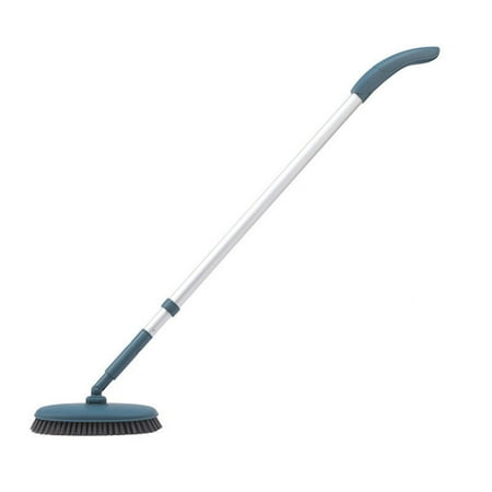 

Flexible Floor Scrub Brush with Long Handle Cleaning Tub Window Door Scrubber Blue