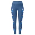 thumbnail image 3 of MKLEKYY Leggings de entrenamiento casuales para mujer, pantalones con bloques de color estampados con cintas, leggings suaves y elásticos, 3 of 3