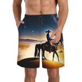thumbnail image 1 of Balery Azure Sky Western Desert Cowboy Traje de Baño Estilo Hawaiano para Hombre, Shorts de Secado Rápido con Bolsillos-XX-Large, 1 of 6