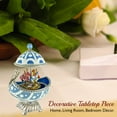 thumbnail image 4 of Matashi Carousel Faberge Egg Music Box, Plays Swan Lake, Elegant Table Top Ornament with Brilliant Crystals, 4 of 7