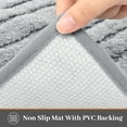 thumbnail image 5 of Vaukki Geometric Bathroom Rug Set of 3 Microfiber Soft Absorbent Non Slip Bath Rugs for Bathroom，(18"x26"+20"x47"+20"x24"，Gray), 5 of 9