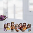 thumbnail image 4 of Figuras de la Sagrada Familia para la Natividad, Miniaturas del Pesebre, Estatua de Mesa, Niño Jesús Multicolor, 4 of 9