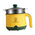 thumbnail image 2 of simhoa Electric Hot Pot US Adapter 1.8L Ramen Cooker for Cooking Dumpling Dormitory Yellow, 2 of 8