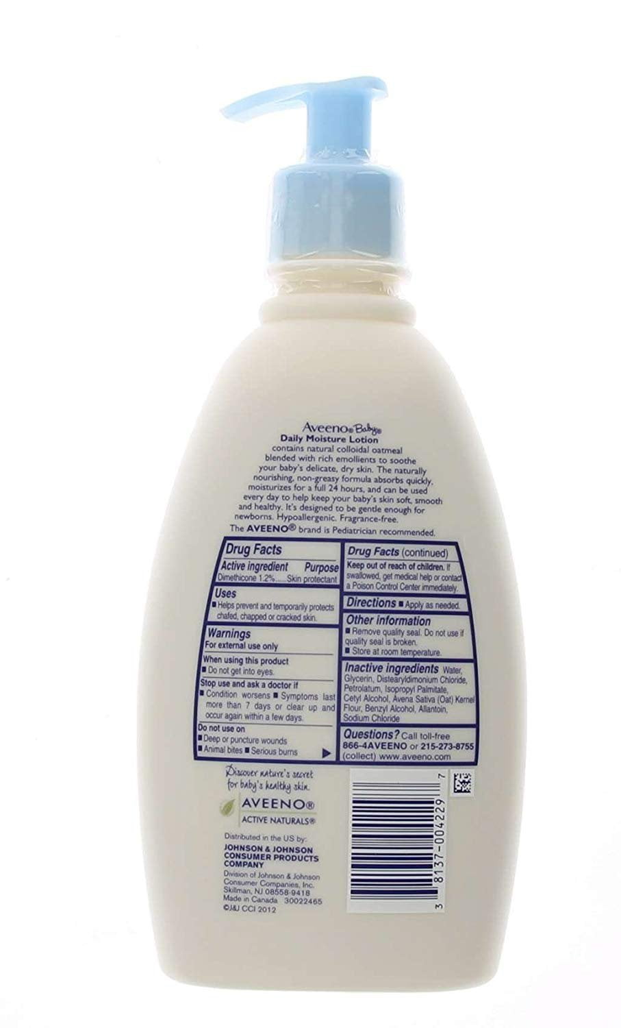 Aveeno Baby Daily Moisture Lotion w/ Natural Colloidal Oatmeal 12oz, 8-Pack