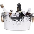 thumbnail image 1 of Tina para bebidas de acero inoxidable de 9 l, cubo de hielo grande con asas, cubo para bebidas de champán para fiestas, 1 of 5