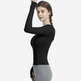 thumbnail image 6 of Under 10 dollars! Women's Long Sleeve Athletic Compression Shirt Stretch Slim Fit Yoga Running T-Shirt/Top for Gym Training Fitness, 6 of 7