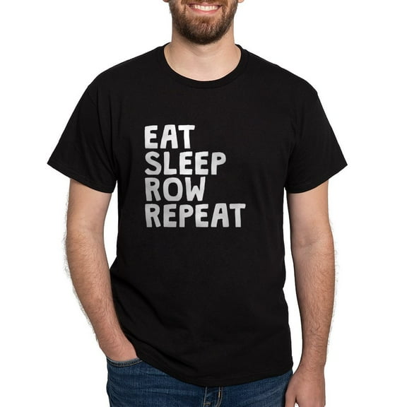 CafePress - Eat Sleep Row Repeat T Shirt - Men's Classic Graphic Cotton T-Shirt