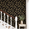 thumbnail image 3 of S4Sassy Peel and Stick Wall Covering, Floral Sketch Print Removable Walls Wrap -Black Instant Makeover Wall Mural for Bathroom, Laundry Room, Closet Interior- Self-Adhesive Wallpaper Vinyl -25"x360", 3 of 9