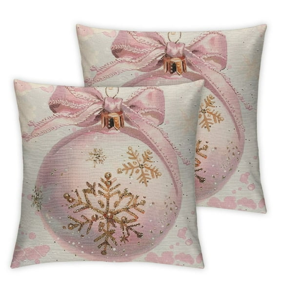 Qinduosi Christmas Pillow Covers Set of 2 Holiday Decorations Throw Pillows Cushion Covers for Bed Chair Sofa Couch 12x12in