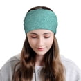 thumbnail image 5 of Bingfone Men Women Slouch Beanie Teal Green Glitter Print Cap Hip-Hop Hat Headwear Hats Turban Unisex, 5 of 8
