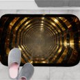 thumbnail image 5 of 1pc Golden Hexagonal Tunnel Absorbent Non-Slip Bathroom Thickened Flannel Rug Decor,Soft,Quick Drying,Suitable For Indoor/outdoor Use,Bathrooms,Bedrooms,Kitchens,Terrace,Laundry Rooms,16"x24", 5 of 9