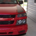 thumbnail image 2 of Spec-D Tuning Black LED Halo Projector Headlights Bumper Lights 8 LED Fog Lamp Compatible with GMC Canyon Colorado Left + Right Pair Headlamps Assembly, 2 of 2