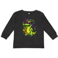 thumbnail image 3 of Inktastic Mardi Gras Party Alligator Boys or Girls Long Sleeve Toddler T-Shirt, 3 of 5