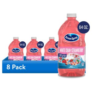 Ocean Spray White Cran-Strawberry Juice Drink, 64 fl oz, 8 Pack