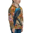 thumbnail image 3 of Daiia Bluebird Blossom Elegance for Boys Fashion Hoodies & Sweatshirts with Kangaroo Pocket,Hooded Sweatshirt for Kid, Breathable& Moisture Wicking-Medium, 3 of 6