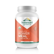 Power Meal Plus Matcha Protein Powder Meal Replacement, Organic, Raw, All-in-one Nutritional Vegan Shake, Gluten Free Chocolate - 24 Servings