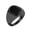 Black, variant on Men's Oval Black Onyx Signet Ring Classic Minimalist Polish Plain Gemstone Band Ring Black Size 10