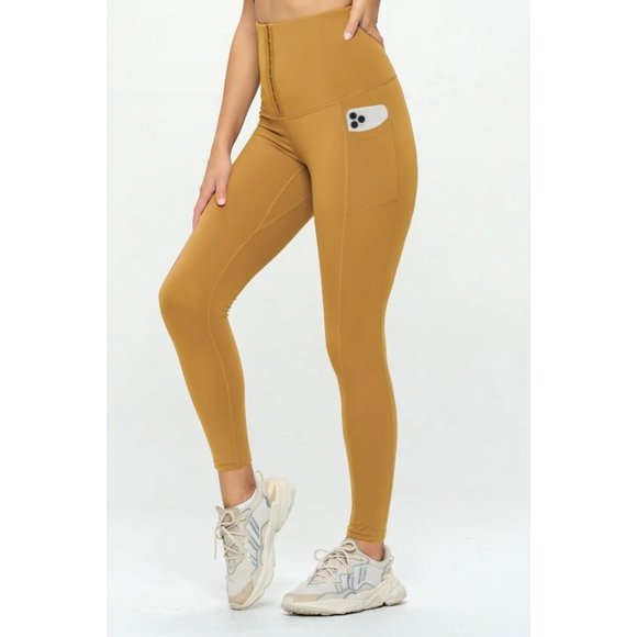 Vêtement de Maintient Legging de Yoga Mode Moutarde S