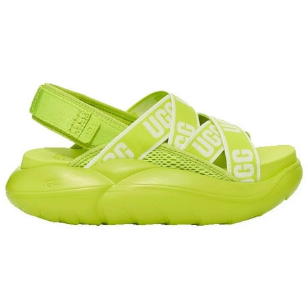 Ugg La Cloud Women'S Elastic Platform Slide Sandals Neon Green Size 6.5