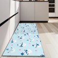 thumbnail image 4 of Light Blue Christmas Snowman Pattern Kitchen Rug Mat,Kitchen Runner Rugs Non Skid Washable,Decorative Kitchen Floor Mats for Kitchen,Sink,Laundry,17"X47", 4 of 5