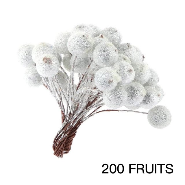 Bayas de frutas artificiales DIY guirnalda de frutas guirnalda fiesta en casa DIY espuma decoraciones de bayas falsas 200 Piezas kenally HA6342-00B