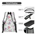 thumbnail image 4 of Yiaed Rose Flower B Print School Backpack College Backpack Daypacks for Students High School Spacious and Durable Daypack for Work and Travel-One Size, 4 of 6