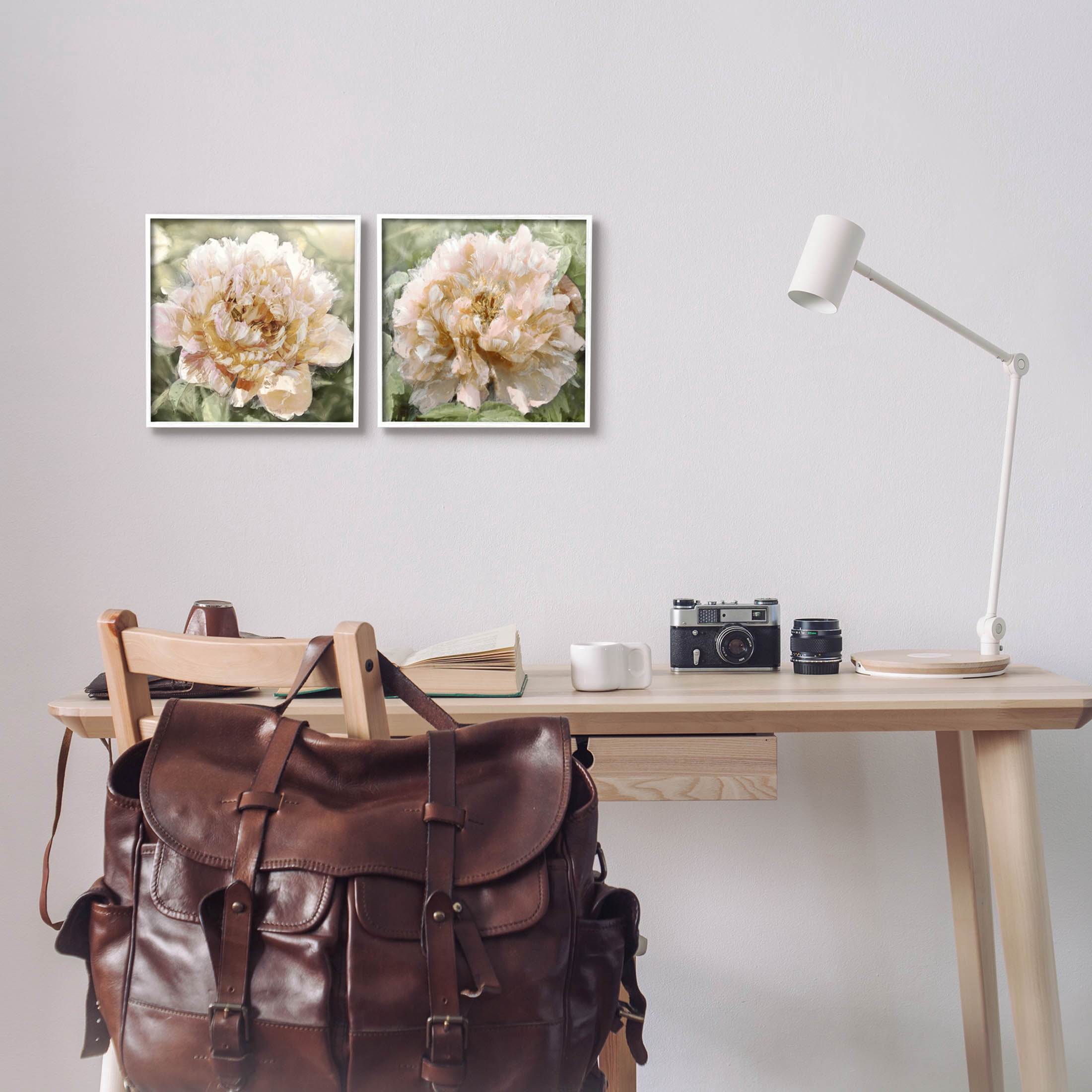 Carnation Plant Blooming Garden Botanical & Floral Graphic Art White Framed Art Print Wall Art, Set of 2