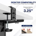 thumbnail image 3 of VIVO Black Heavy Duty Desk Clamp for Monitor Mount Stand | Sturdy 4 Inch C-clamp, 3 of 4