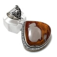 thumbnail image 2 of Natural Noreena Jasper Gemstone Handmade 925 Sterling Silver Pendant 1.89", 2 of 2