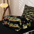 thumbnail image 5 of Erosebridal Vintage Fish Zipper Twin Comforter Sets with Fitted Sheet and 2 Pillowcases,Rustic Bass Print Zipper Bedding Set For Boys,Black Reversible,4 Pieces, 5 of 7