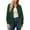 Dark Green, variant on Women'S Casual Quilted Jacket, Button-Down Collar Long-Sleeved Shirt, Autumn Jacket with Pockets Dark Green XXL
