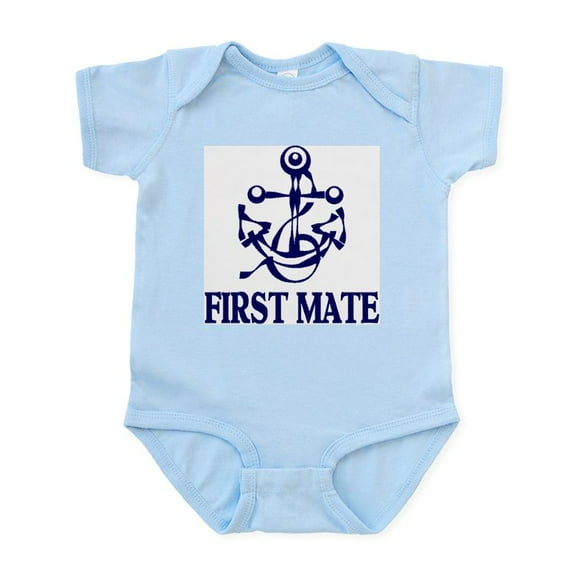 CafePress - FIRST MATE Infant Bodysuit - Baby Light Bodysuit, Size Newborn - 24 Months