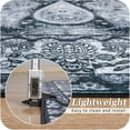 thumbnail image 6 of Astorug Machine Washable Vintage Rug - 5x8ft Non-Slip Low Pile Area Carpet - Rubber Backing for Living Room, Bedroom, Kitchen - Black, 6 of 7