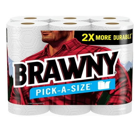 Brawny Pick-a-Size Paper Towels, 6 Double Rolls