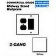 thumbnail image 2 of Leviton PJ826-W White Midway Nylon Two Gang Combination Duplex Receptacle Decora Wall Plate, 2 of 2