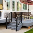 thumbnail image 6 of UBesGoo 1-4 Step Picket Wrought lron Handrail Black W/Installation Kit, 6 of 6