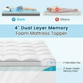 thumbnail image 5 of Vccoem Queen Mattress Topper, 4-inch Dual Layer Memory Foam with Cooling Gel & Plush Pillow Top, Anti-Slip Mattress Pad, Deep Pocket, Noiseless Washable, 5 of 12