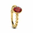 thumbnail image 6 of HeartsAndYou 1ct Natural Garnet Trendy Braided Shank Solitaire Ring 14k SOLID Yellow Gold, 6 of 9