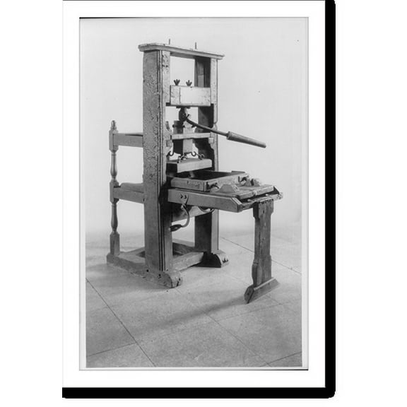 Historic Print, [Printing press used by Franklin, 1725-26], 16" x 20"
