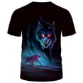 thumbnail image 2 of WHNBCW Funny Wolf Printed T-Shirt Animal Graphic Tee Shirt, 2 of 7