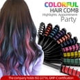 thumbnail image 4 of Xihbxyly Tiza de Colores para El Cabello, Set de Peines Temporales, Máscara de Pestañas de Fácil Aplicación, Acabado Suave y Manejable, Ideal para Festivales y Fiestas, Looks Personalizados Únicos, H, 4 of 7